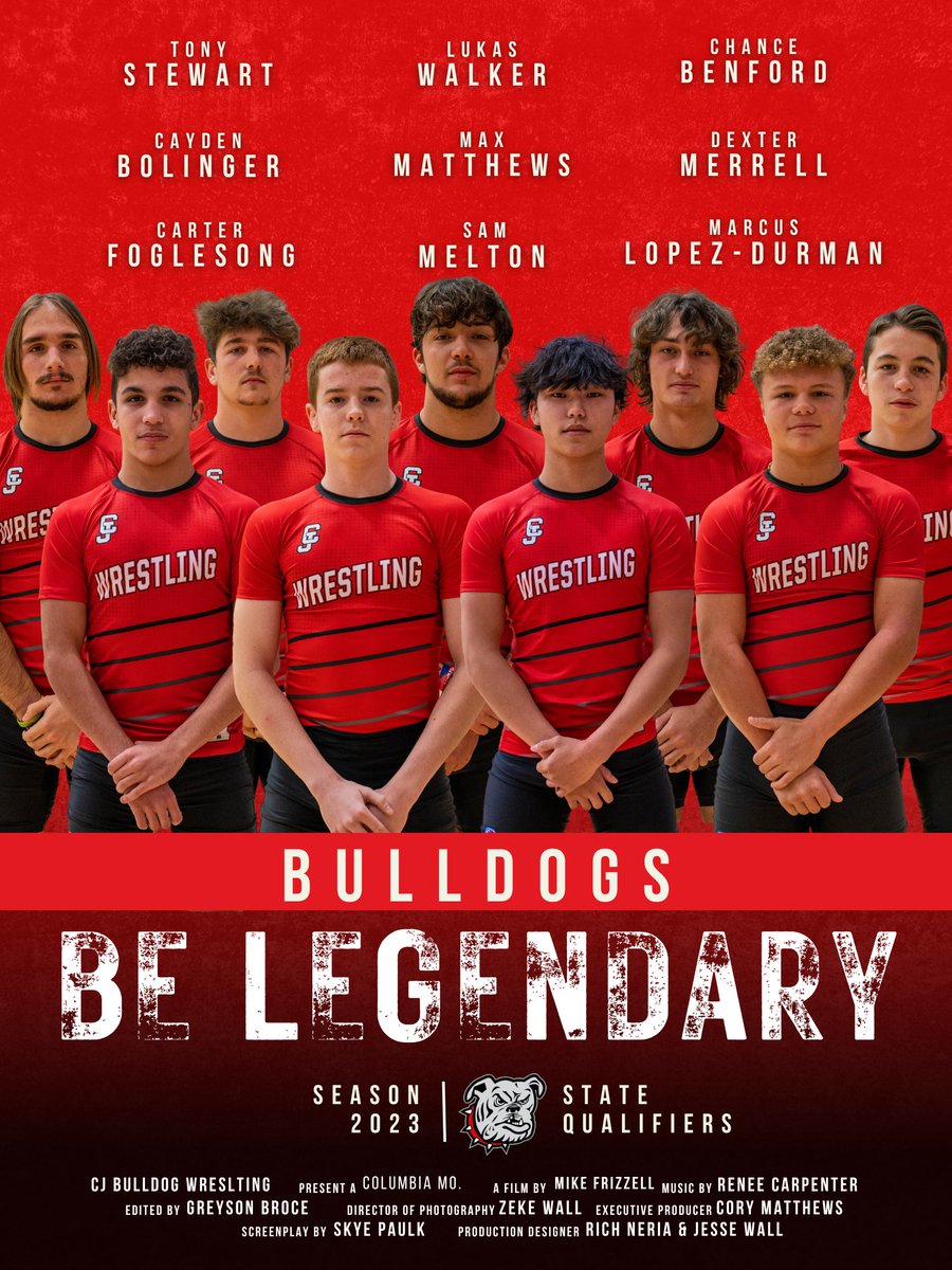 🚨🤼‍♂️BULLDOG WRESTLING🤼‍♀️🚨
The CJ Wrestling team is gearing up for their state meet and will be leaving on Thursday, February 23rd at 10:00AM. 🚍💨
Let them hear our support and cheer them on as they go for the win! 🙌🏆🥇 #CJWrestling #BeLegendary