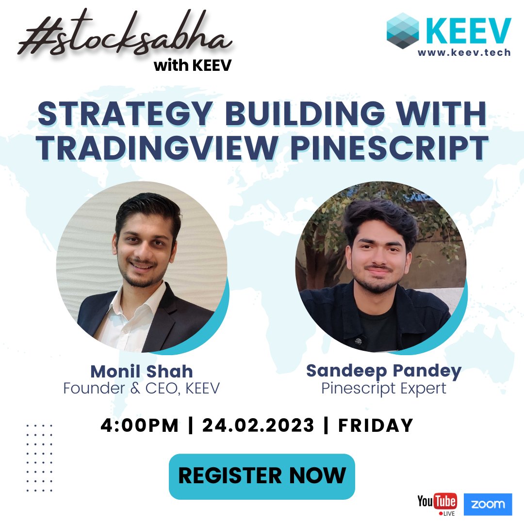 AlgoKeev's tweet photo. STOCKSABHA on 'Strategy Building With TradingView Pinescript' on 24th February 2023 at 4:00 PM
REGISTER NOW - https://t.co/HDangdITcl
.
.
.
#keev #keevitsimple #pinescript #tradingview #webinar #stockmarket #stocks #stockmarketindia #algotrading #OptionsTrading https://t.co/Nnhszxd5ij
