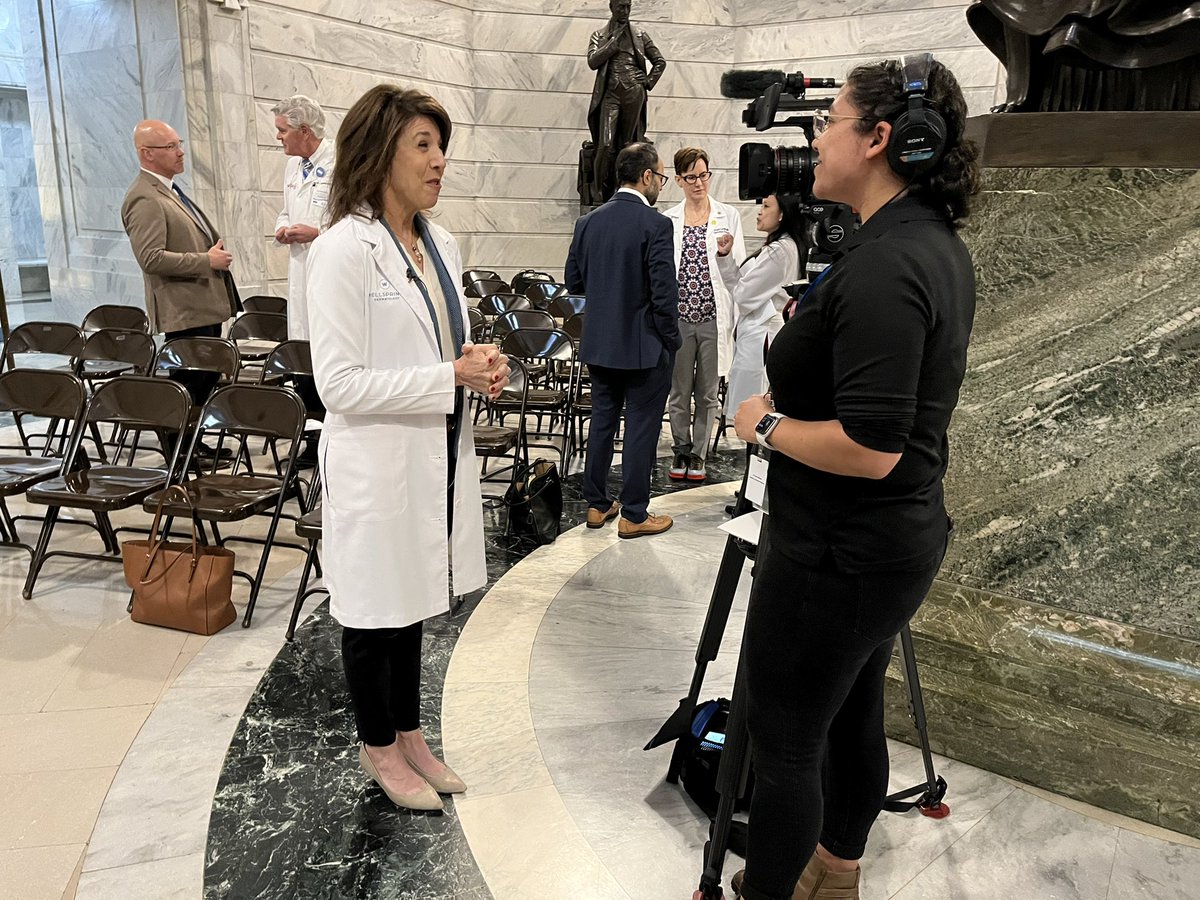 KMA Vice President <a href="/EvelynJonesMD/">Evelyn Jones, MD</a> is interviewed by <a href="/KET/">KET</a> following the #ReformPriorAuth press event at the State Capitol Rotunda #KMAPDAC23 #kyga23