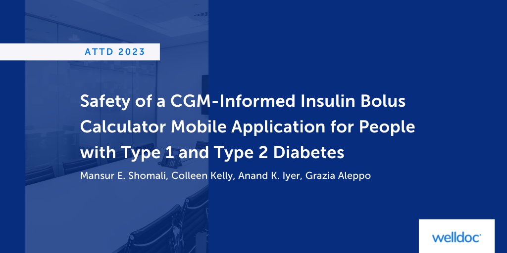 Welldoc's tweet photo. #Welldoc is proud to announce the presentation of data today at the 16th Int'l @ATTDconf, highlighting our continued research focused on how our #digitalhealth platform is driving the path to better #chroniccare.  

Learn more: https://t.co/lwaObGeqe9  
#diabetes #ATTD2023 https://t.co/iy7HFRZwv9