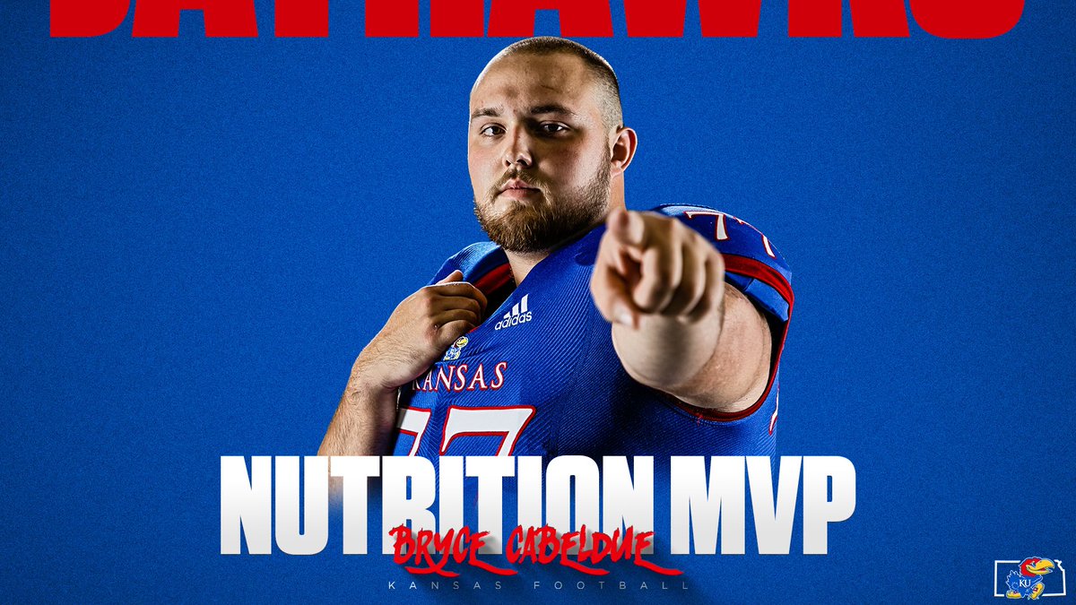 KU_Football's tweet photo. This week’s Nutrition MVP: @bcabeldue01 https://t.co/4pcrnUIFiy