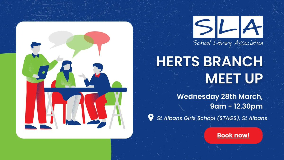 📚 Are you a member of #SchoolLibrary staff in Hertfordshire?

Join our <a href="/uksla_herts/">Herts SLA</a> Branch for a morning of CPD &amp; networking, which includes sessions on making the most of your local independent bookshop &amp; demystifying revision.

#FREE for members! Book 👉🏼buff.ly/3YIenLJ