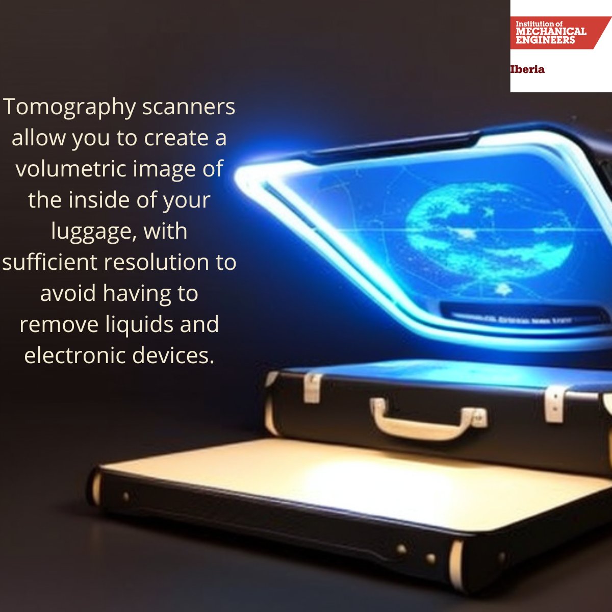 IMecheIberia's tweet photo. @AENA states that in 2024, Spain's #Barajas and #ElPrat airports will have #tomography #scanners that will make it possible to create a #volumetric image of the inside of our #luggage, with sufficient resolution to avoid the need to remove liquids and electronic devices. https://t.co/MaPx4bdBLD
