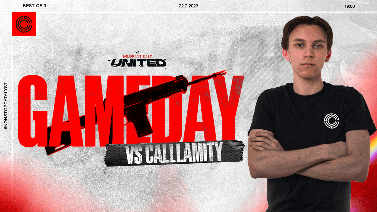 It all comes down to this.

We're up against #caLLLamity in the Semi-finals of <a href="/Valorant_PLE/">VALORANT EAST: UNITED</a> Weekly Cup #6.

Let's get it 😈

🕖 7PM (IDT)
📺 youtube.com/watch?v=HmFwm8…

#NonStopCatalyst