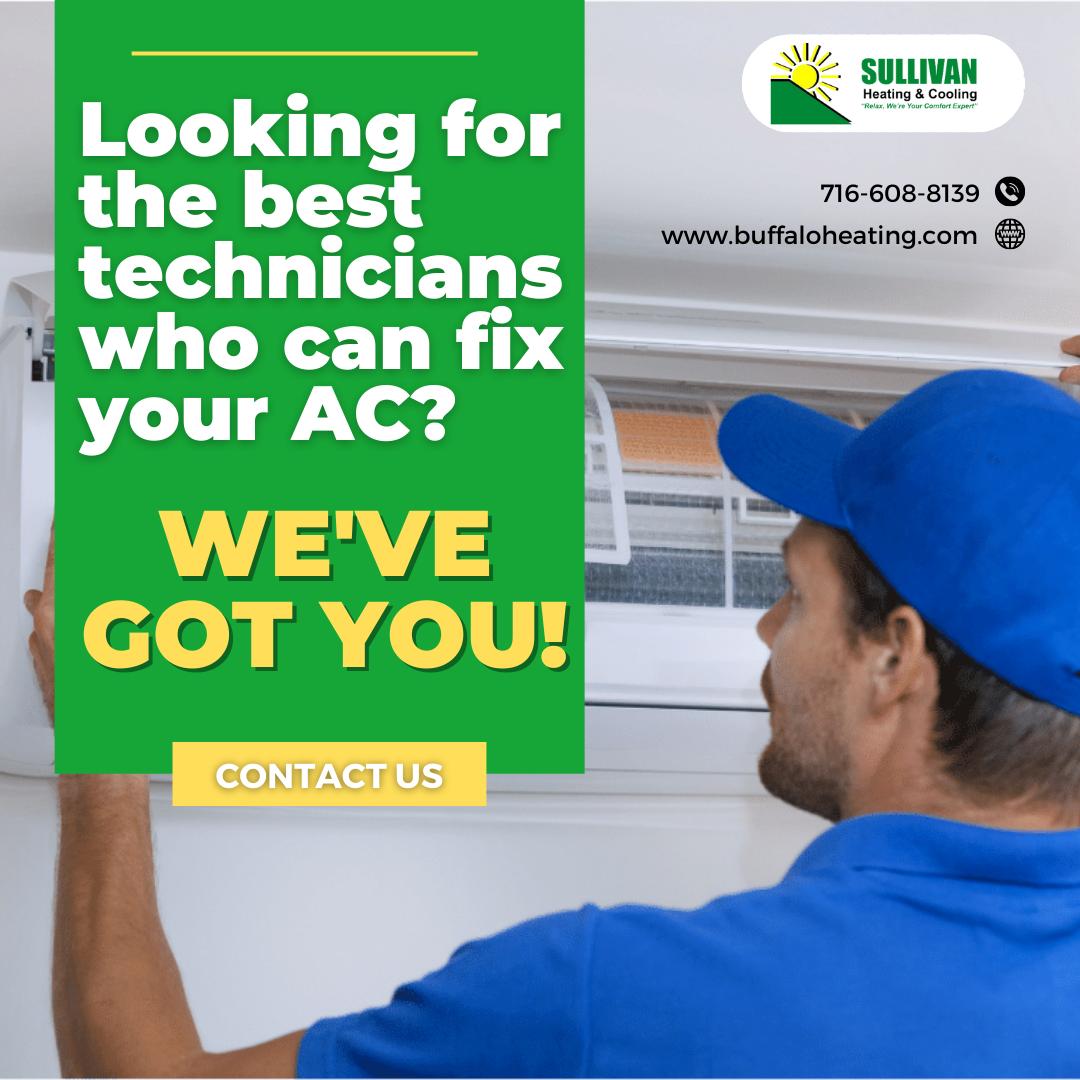 Our #technicians are highly trained to handle all types of heating and cooling #systems. #sullivanheatingandcooling is proud to provide you with a service that will get your #AC up and running again quickly, efficiently, and safely.

Get in touch with us today!