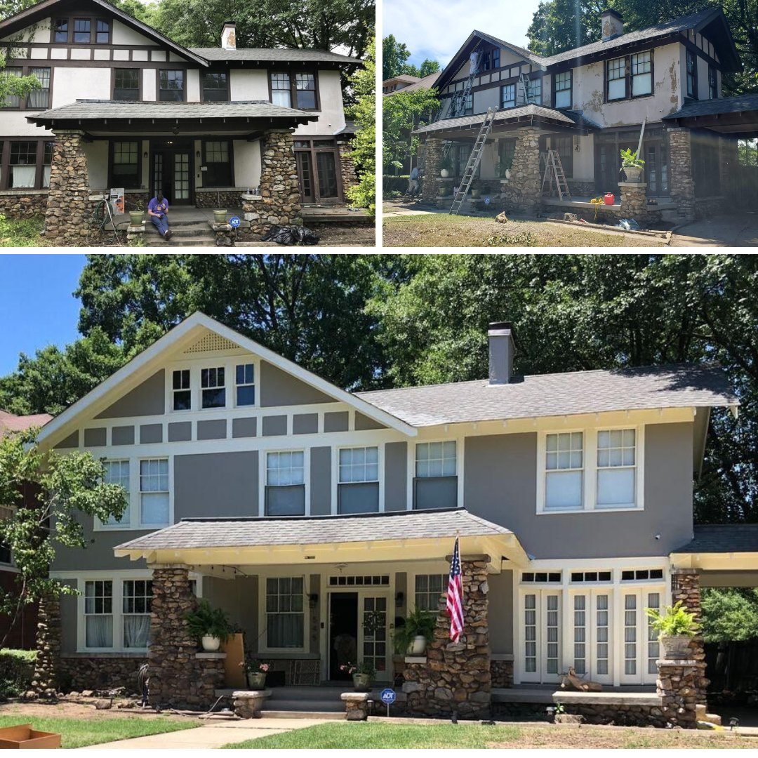 RigginsPainting's tweet photo. Making old things new again with this exterior painting project. Take a look at the difference a fresh coat of paint and wood repair can make! #paintingrenovation #exteriorpainting #beforeandafter" https://t.co/OEVpKfsjXO