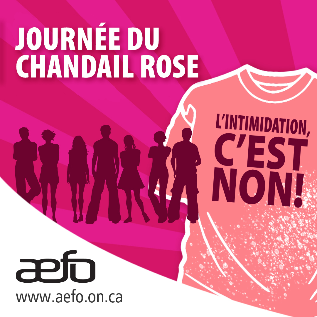 En cette Journée du chandail rose, portons du rose afin de contrer l'intimidation. Valorisons, en tout temps, les moments de gentillesse, d'empathie, de compréhension et de bienveillance! 

#JournéeDuChandailRose