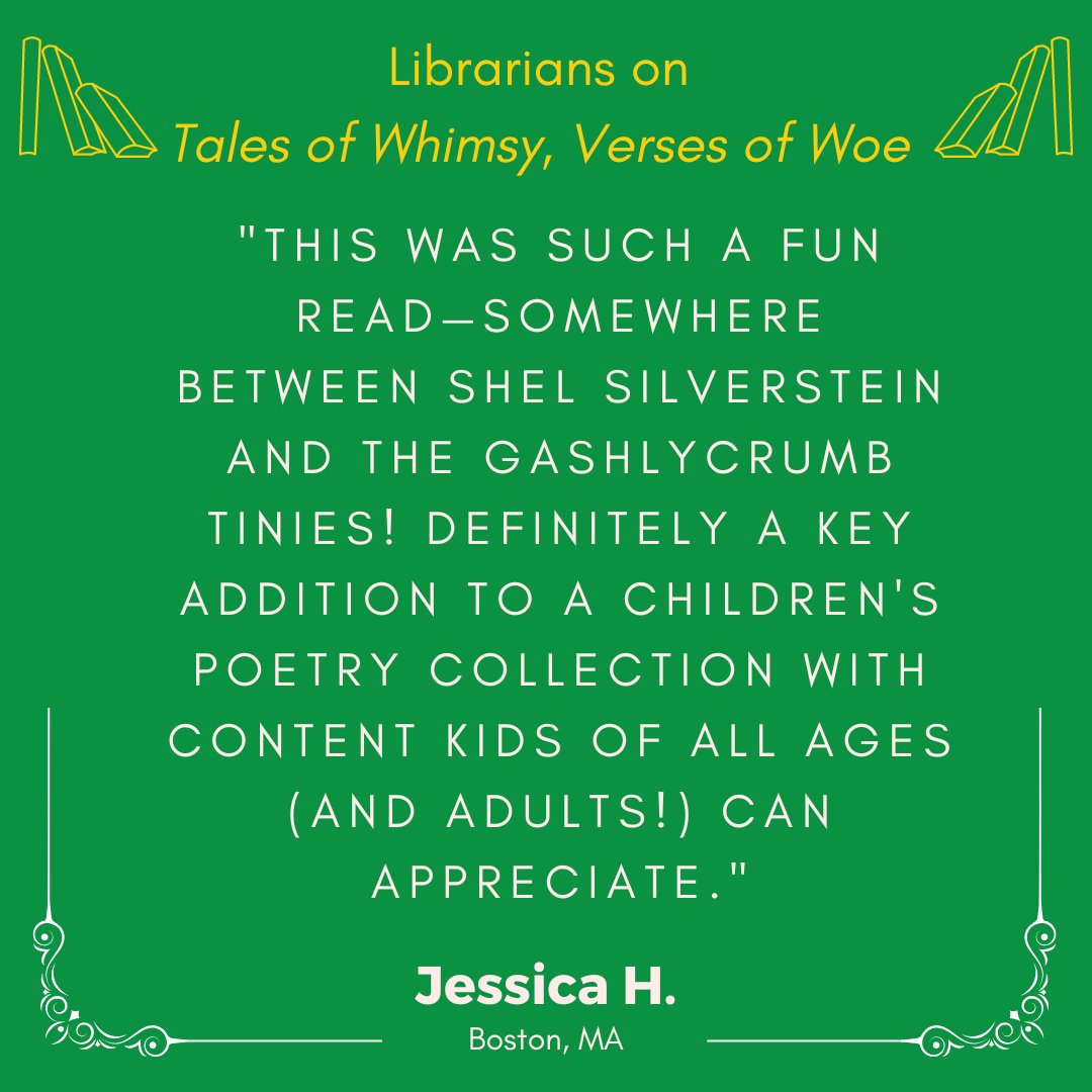 timderoche's tweet photo. Thank you again to all the educators and librarians showing their support for Tales of Whimsy, Verses of Woe on NetGalley. It is a joy to read these!

If you loved #talesofwhimsy, consider adding your review to Goodreads: https://t.co/ct8iZZxVRj

Illustrations by @printgonzalez https://t.co/xcvaz91DMp