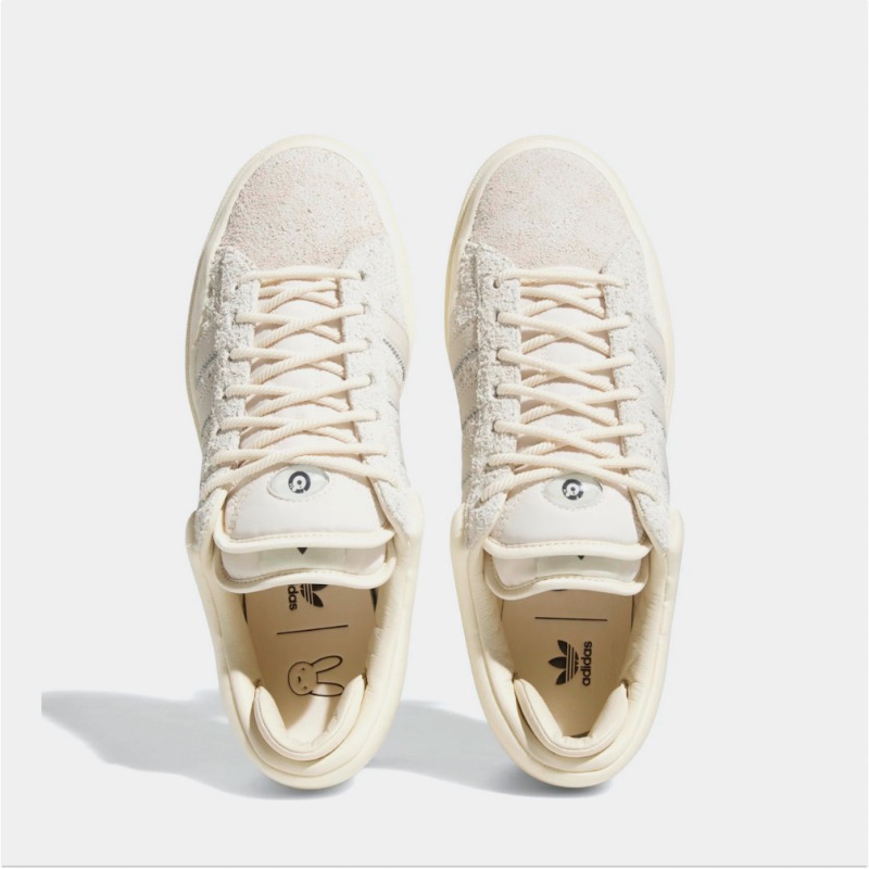 bodega's tweet photo. adidas x Bad Bunny Campus release Saturday, 2/25 ($160 - Sizes: 5-12M) • The online raffle is live now and ends tomorrow, 2/23 at 5pm EST. Click the image to enter now. #adidas #badbunny #bodega