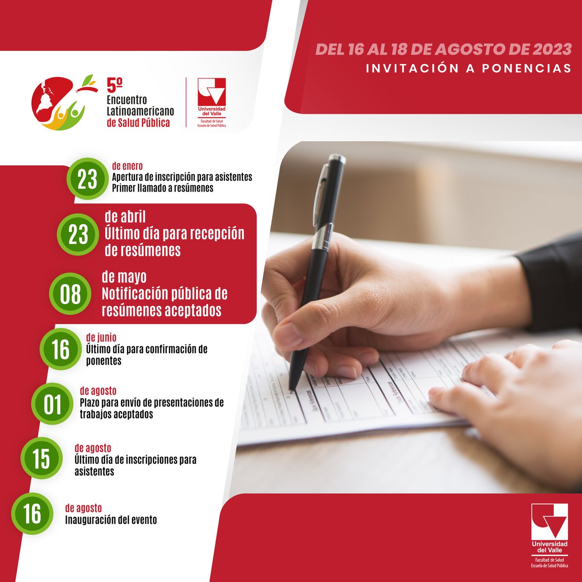SaludPublicaLA's tweet photo. Participe como ponente en el 5° #EncuentroLatinoamericano de #SaludPública
👇

🗓 Calendario de #ponencias y resúmenes: https://t.co/MAoukd0pvH
📝Inscripción ponencias: https://t.co/hZWL2OlvzX
💻 Pág. web del Encuentro: https://t.co/8uwWDZBY89 https://t.co/qarOqBL1rF