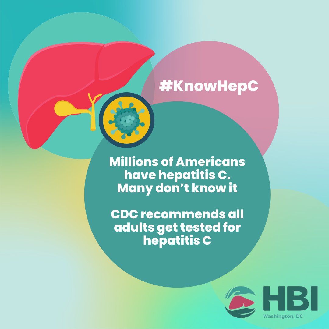 HBIDC's tweet photo. Millions of Americans have hepatitis C. Many don’t know it. @cdchep recommends all adults get tested for #hepatitisC. Talk to your doctor and #KnowHepC! It could save your life. https://t.co/5ftLTA8HWI https://t.co/PntbuVCmPN
