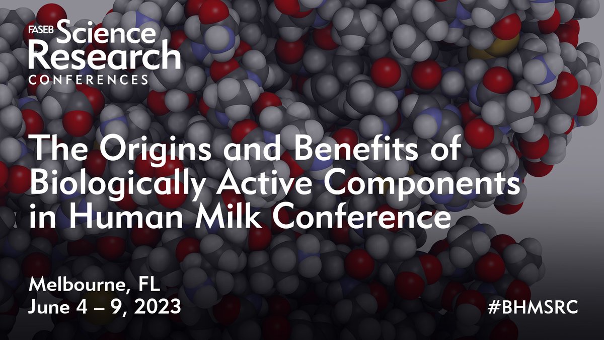 FASEBorg's tweet photo. Scientists, got milk? Check out the program for this essential conference. If you’re a researcher of human milk composition, bioactives, and analysis tools, then this conference is for you!  #BHMSRC @Dr_LarsBod @laurenroukia @LiatShenhav 
Register: https://t.co/W7ux2OCpzc https://t.co/qHjVDG7QWF