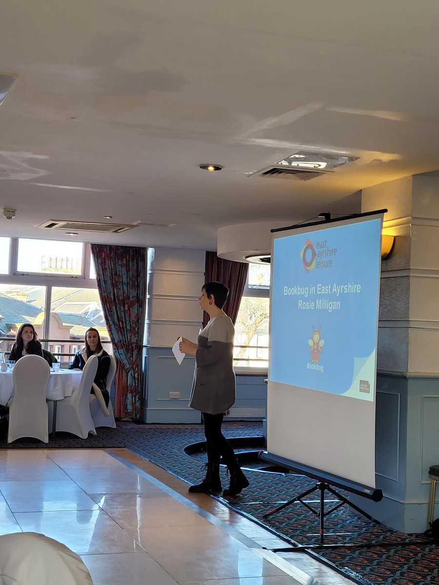EaLibraries's tweet photo. Inspiring day at @Bookbug_SBT Shared Practice Day.  Great to hear what’s happening across Ayrshire.  Thank you @scottishbktrust for arranging this and helping us to recharge our Bookbug batteries!
#sharingbookbug @EALeisure @salibraries @NACLibraries @dollyslibrary https://t.co/2p1ZeHZGU6