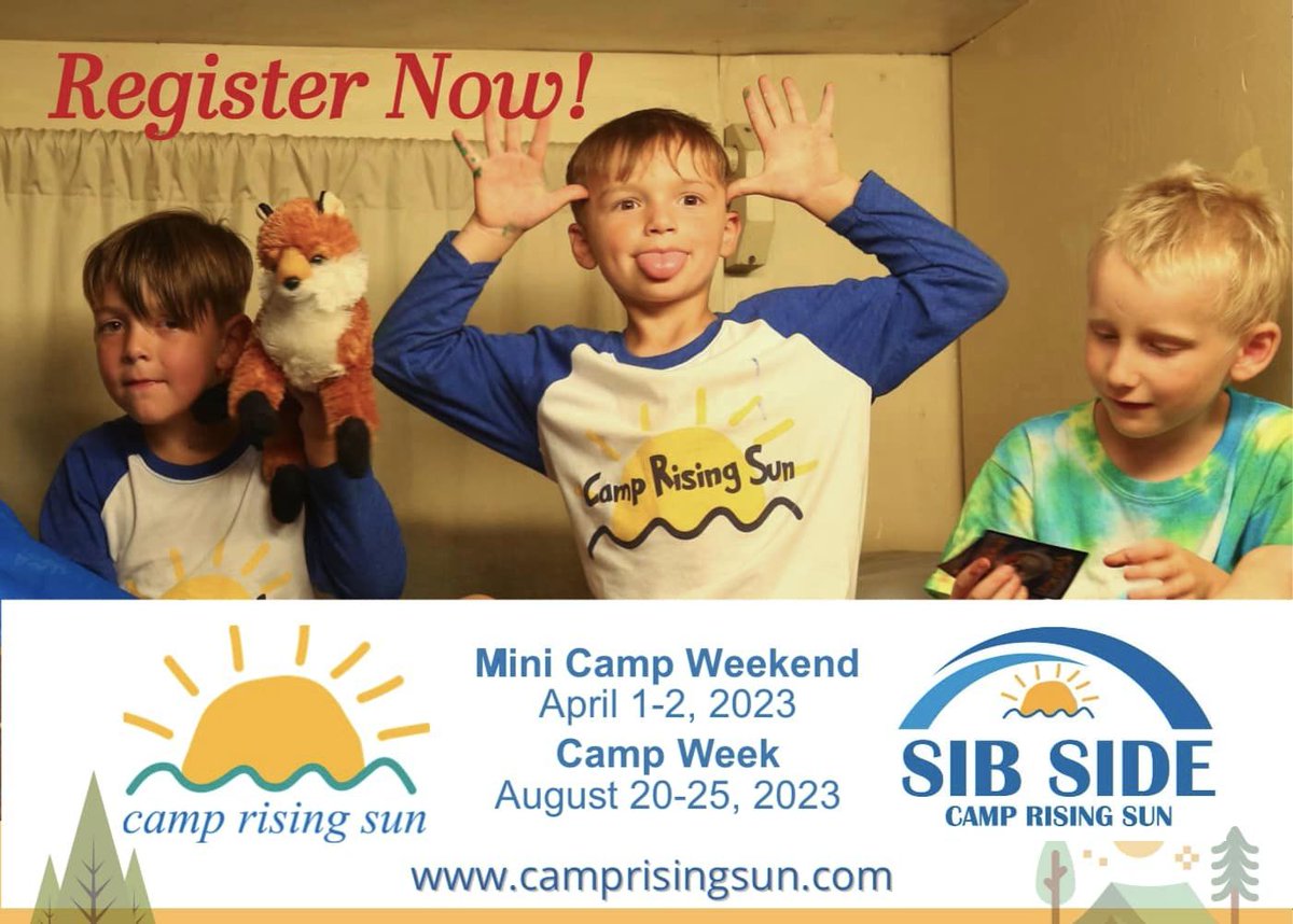 38 days until Mini Camp Weekend!! Who's excited?? 

Make sure you're registered for both Mini Camp and Camp Week - we don't want you to miss out on this years fun!