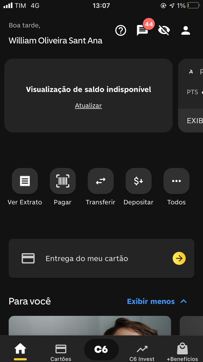 WiillOliveira3's tweet photo. Palhaçada @C6Bank https://t.co/kW9tL3H9NG