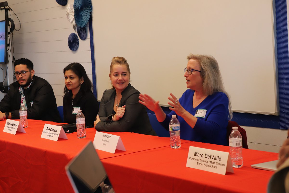 mcgeespartans's tweet photo. This past Wednesday, 8th graders were able to attend a Computer Science 💻 &amp; IT 📱 Career Panel where they heard from BHS staff, a CCSU student, and professionals from Eversource &amp; UNAPEN about what it's like to take classes and work in IT. Thank you to all our panelists! https://t.co/nOaVG2qkwv
