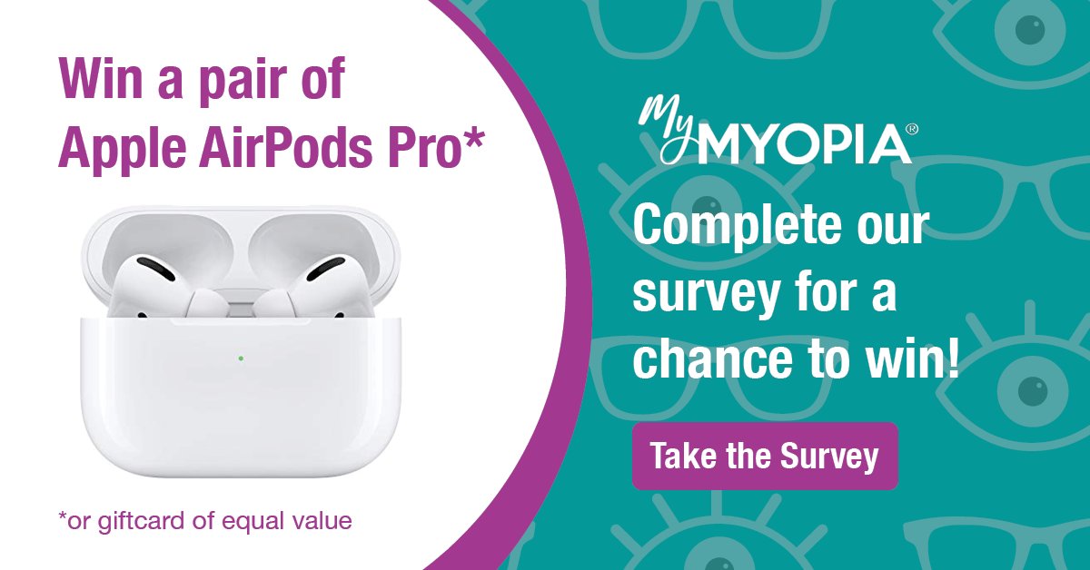 At MyMyopia®, we've been working hard to connect parents like you with the most helpful information about protecting your child's vision. Your responses will help us expand our content and resources. us3.list-manage.com/survey?u=5d57d…
