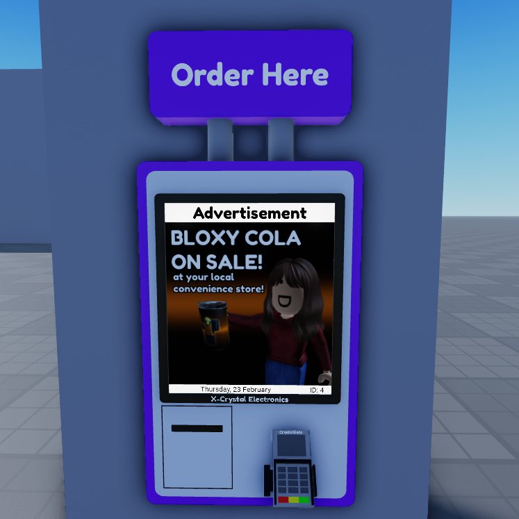 marisunnyomori's tweet image. Now the kiosk is functional! but the order system is not completed yet. It took me hours to script this. #robloxdev #roblox #roblox3d #RobloxUGC