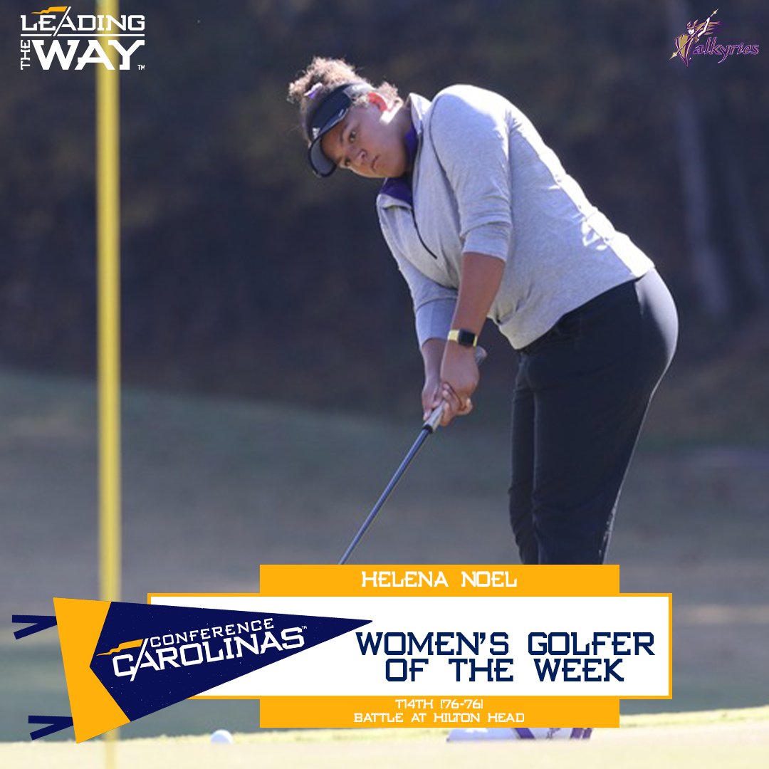 ConfCarolinas's tweet photo. The week 🔟 Conference Carolinas women's ⛳ Golfer of the Week is Helena Noel of @Valkyrie_Sports!

🔗: https://t.co/XGvmVzZ4JW
#LeadingTheWay https://t.co/PcanhPdDBU