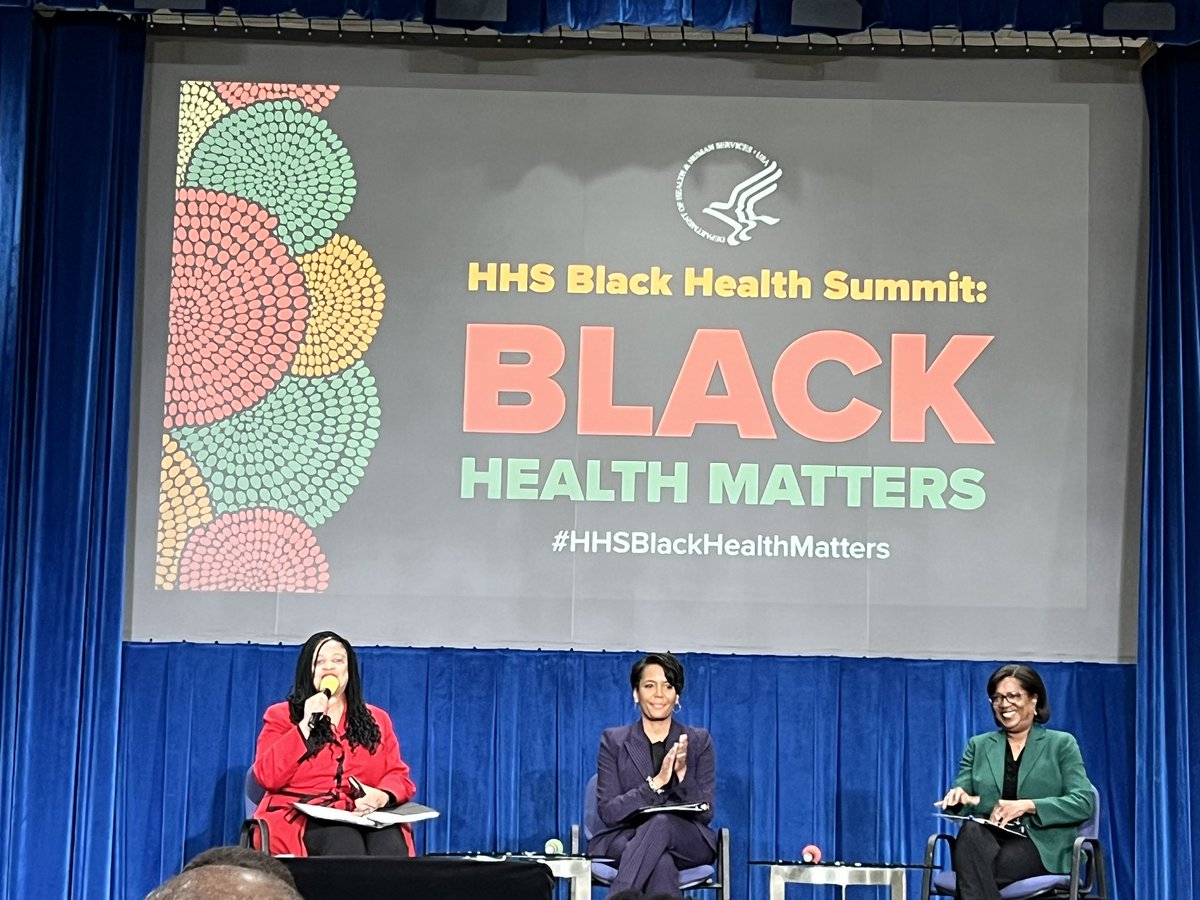 Incredible panel at HHS Black Health Summit <a href="/KeishaBottoms/">Keisha Lance Bottoms</a> <a href="/SAMHSA_Leader/">Assistant Sec. for Mental Health & Substance Use</a> &amp; Rev. Dr. Que English #HHSBlackHealthMatters
 #BlackMentalHealthMatters