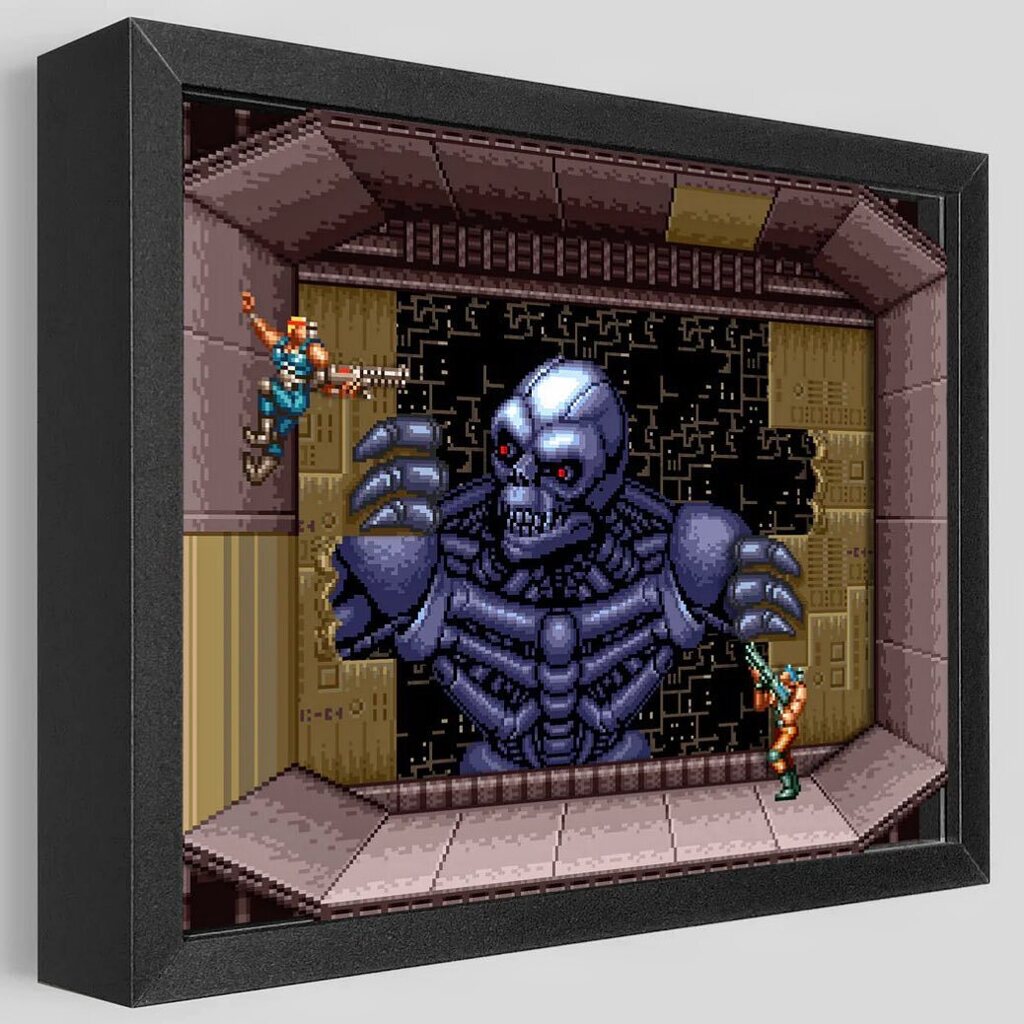 Artovision3D's tweet photo. Contra III The Alien Wars by @konami - https://t.co/EirdT7uo1j
#art #artwork #shadowbox #contra #contraiii #alien #alienwars #snes #nintendo #nintendolife #game #gamer #gamerguy #gamergirls #gameboy #invasion #invader #robot #bossbattle #boss #bigfuzz #redfalcon https://t.co/5j15jYUsof