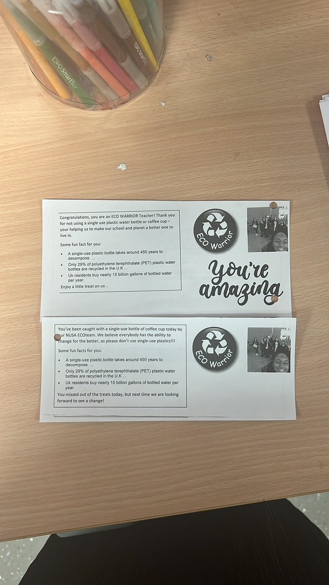 If you missed us, we will be back towards the end of term! But which slip of recycled paper will you receive?????👍🥰♻️ enjoy these facts about single use plastic!!!