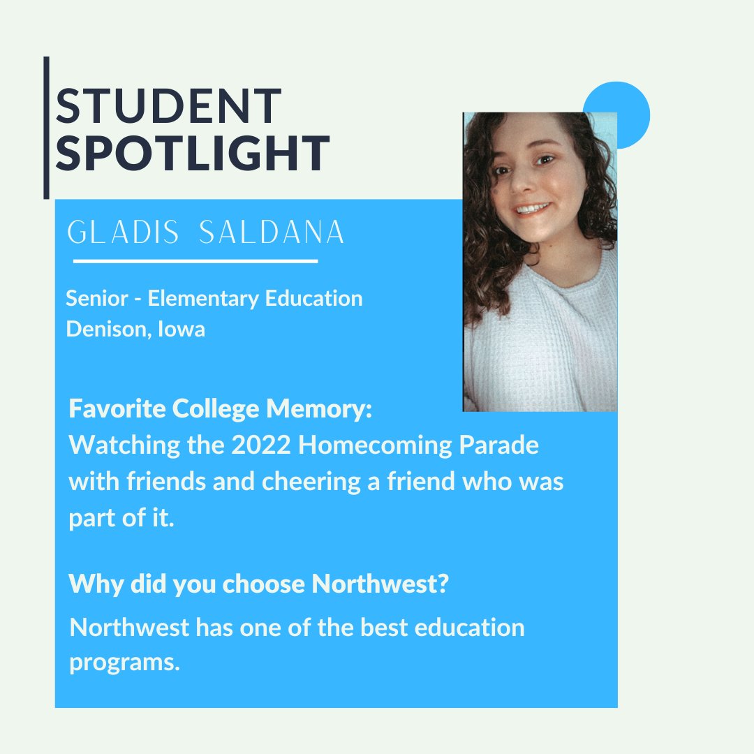 nw_triosss's tweet photo. Student Spotlights: Give a giant hi-five to Gladis Saldana!
#TRIOworks #oabaab #nwmsustudents #nwbearcats #nwstudents https://t.co/7ezdaI96SK