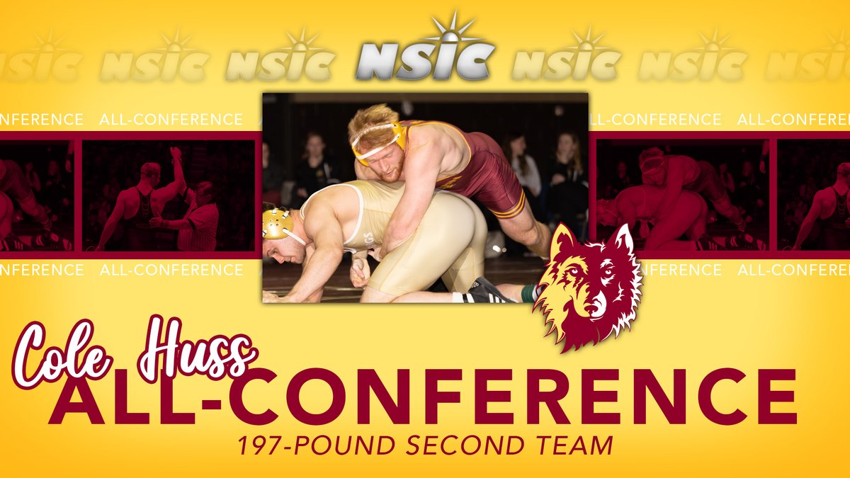 WolvesAthletics's tweet photo. #AllConferenceWolves 

The returning All-American for @nsuwolves_wr battled his way on to the 2022-23 @NorthernSunConf second team this season‼️ Congratulations to Cole Huss‼️

#GoWolves🐺 | #maroonNgold🐾

READ MORE ⬇️
https://t.co/xhlQicOghv https://t.co/Hjcpr7NBxd