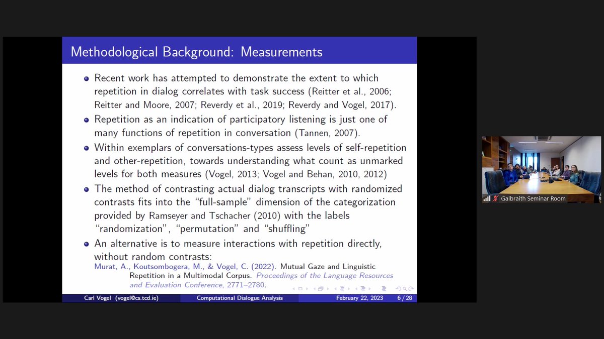 Dr Carl Vogel discusses that repetition is usually required but not necessarily sufficient to ensure successful communication. #AI
