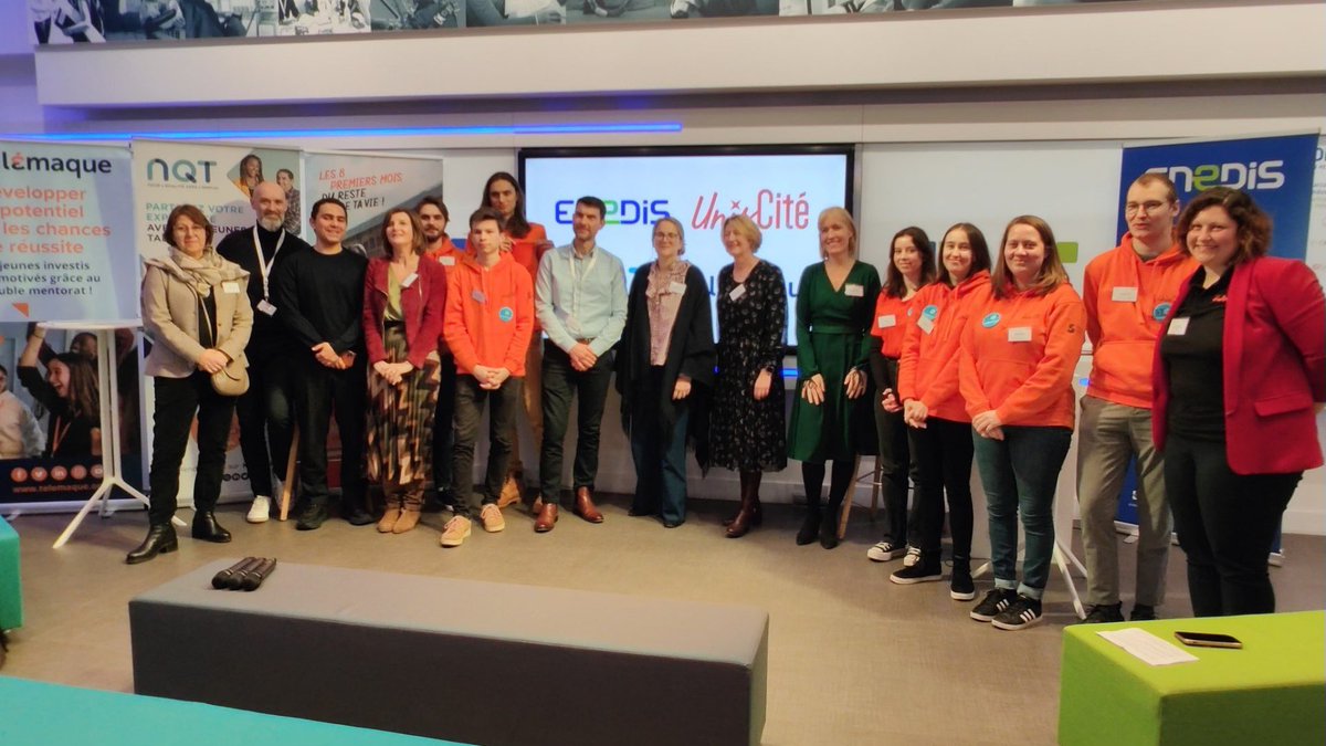 Nous renforçons l’engagement d’<a href="/enedis/">Enedis</a> auprès des jeunes avec  @uniscite, <a href="/NQTasso/">NQT</a> et <a href="/Telemaque_asso/">Télémaque</a>. De nouvelles opportunités pour nos salariés d’être pleinement acteurs du programme #1Jeune1Mentor 👍