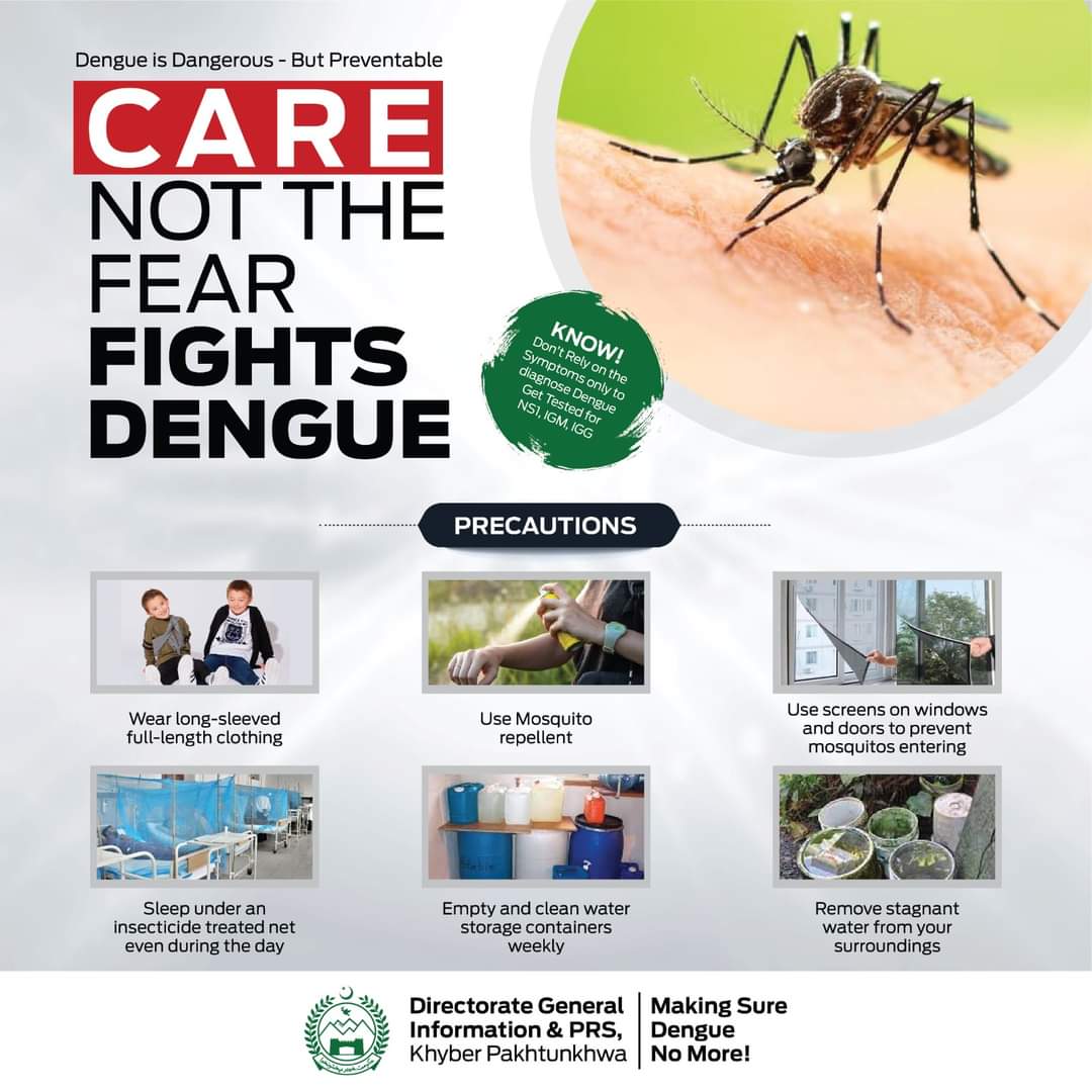 Muhamma05246884's tweet photo. CARE, NOT THE FEAR!!!
Dengue is dangerous but preventable. Adopt the precautionary meansures to protect yourself and family from Denuge.
#KP360PSMs #KP360Updates #creative_wings #KPbuzz https://t.co/Ow0AK1gmlU