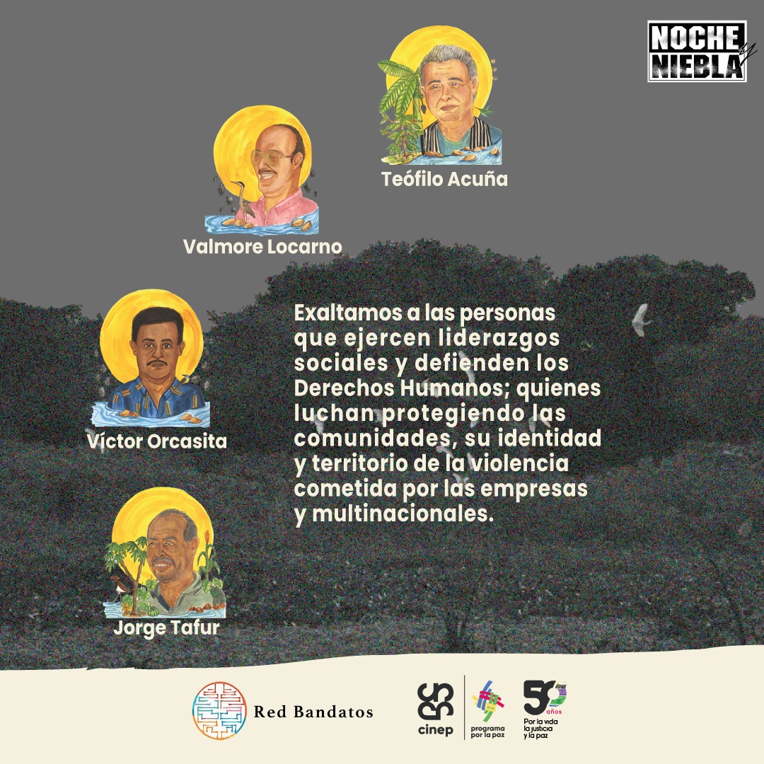 💮 Este miércoles el Cinep/PPP conmemora la vida de Teófilo Manuel Acuña Ribón y Jorge Alberto Tafur Acuña, líderes asesinados el 22 de febrero de 2022. 

👉 Homenaje realizado en la revista <a href="/NocheyNieblaBD/">Noche y Niebla</a> N° 65.