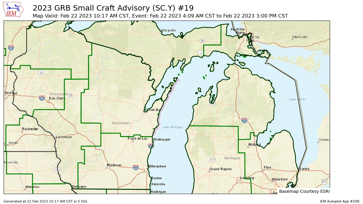 Desti Sinawe on Twitter "GRB continues Small Craft Advisory for Rock