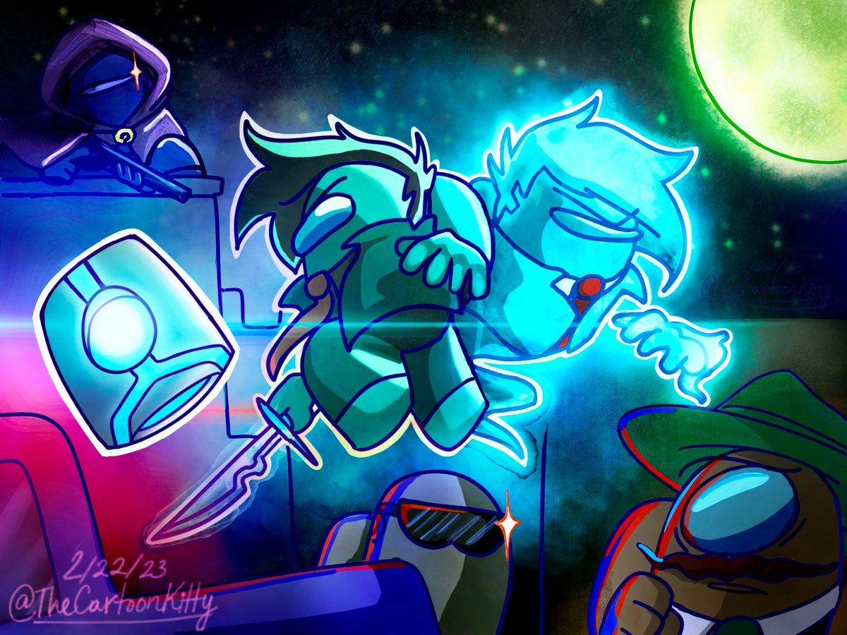 TheCartoonKitty's tweet photo. Mystery Narrator Voice: “What you are about to experience.. is the shocking, twisted tale of the Republic’s ghostly ace detective, Krillian Kros.”

#AmongUs #MyArt #procreateart #AmongUsExtendedUniverse https://t.co/to0qdJkq1D