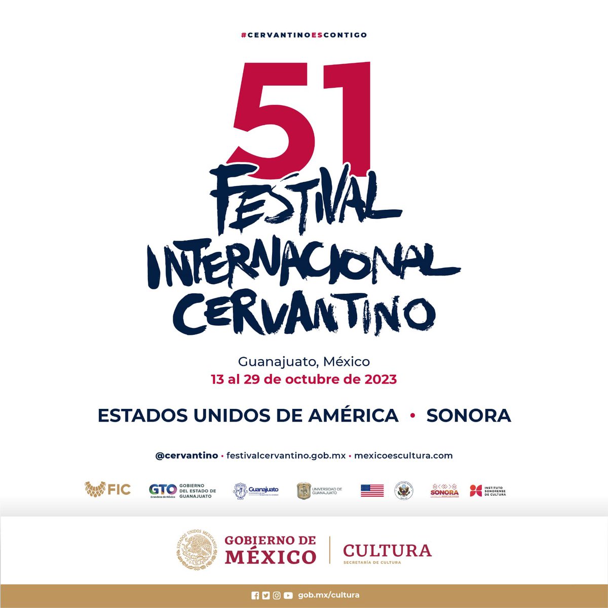 cultura_mx's tweet photo. #CervantinoEsContigo

¡Estados Unidos de América y Sonora son los invitados de honor del #51FIC!

La fiesta de la cultura más grande de América Latina se realizará del 13 al 29 de octubre de 2023 en Guanajuato.

¡Bienvenidos!
#EUAenelCervantino #SonoraenelCervantino https://t.co/KLKqTiB8tT