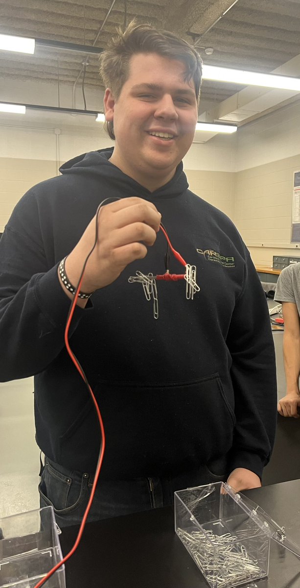 Mr_Vasich's tweet photo. Winner of our annual Electronics 2 Electromagnet Competition.  Payton! https://t.co/eKcub9mvWW