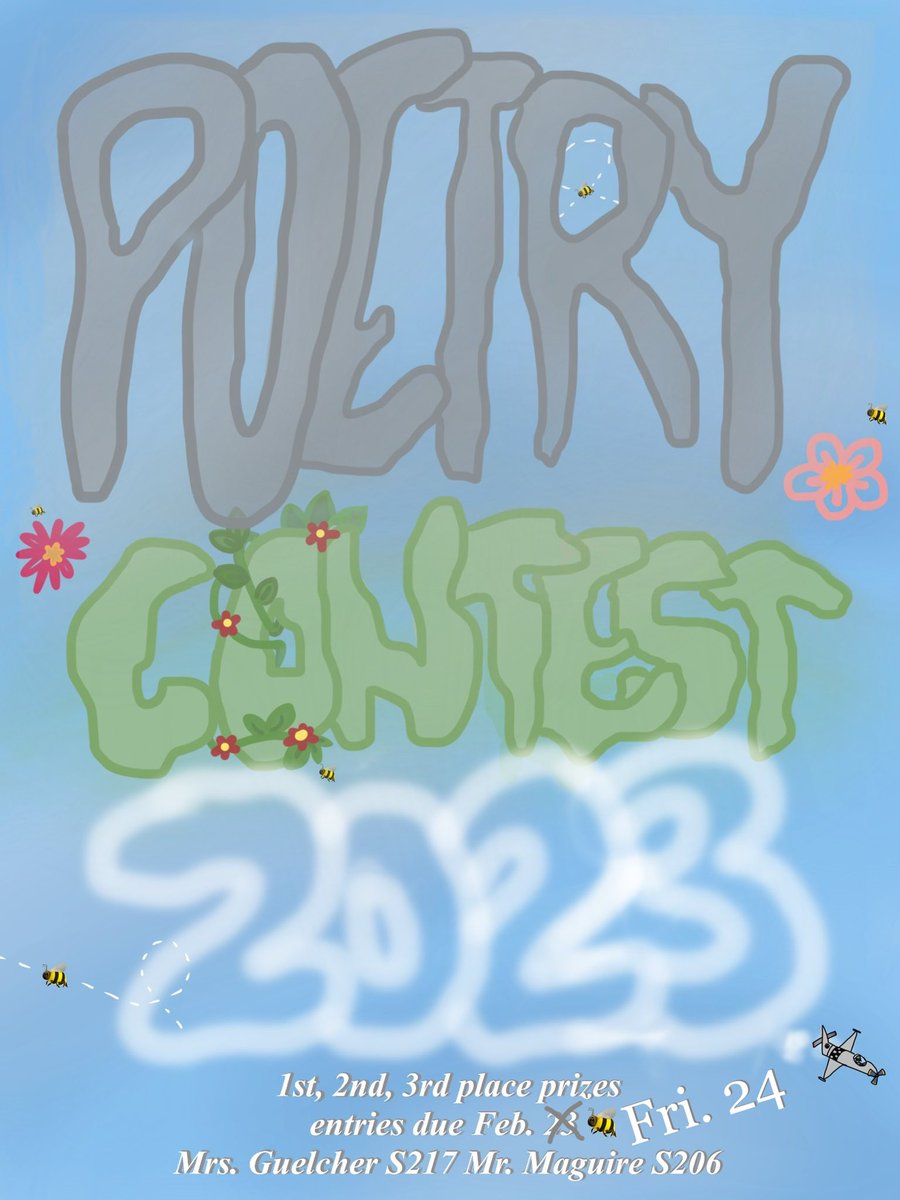 Poetry contest deadline extended to 3 p.m. Friday Feb. 24!