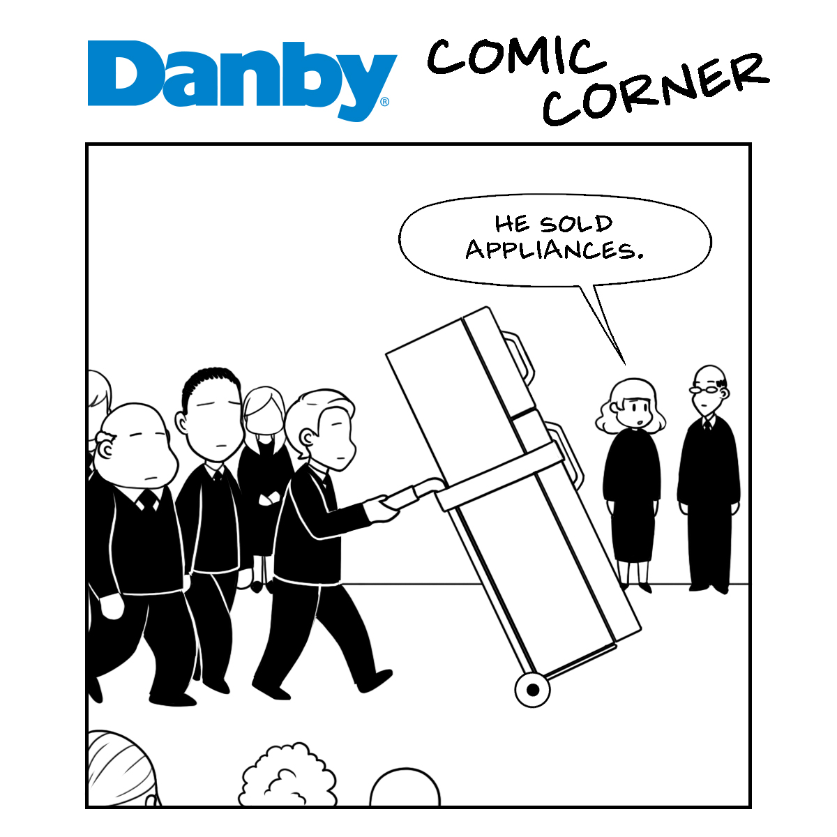 DanbyAppliance's tweet photo. In this sorrowful time, we extend our heartfelt condolences.
RIP Fridge 🕊️
#comic #comics #comiccorner #art #artist #cartoon #painting #danbyappliances #danby #fridge #refrigerator #rip #funeral https://t.co/I9XJI6WoYE