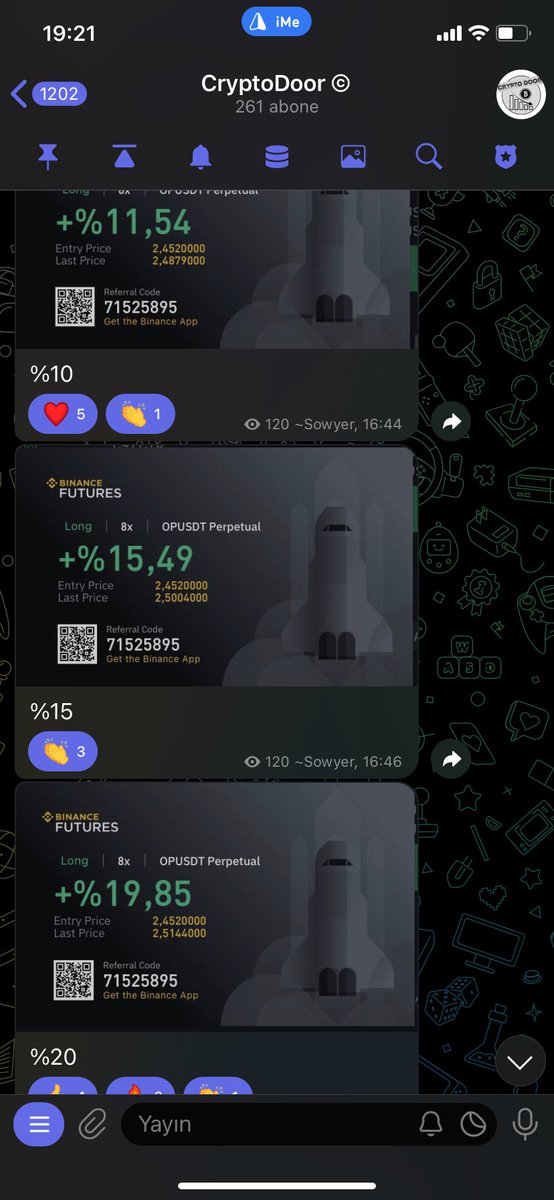 cryptodoor_'s tweet photo. Profildeki linkten kanalımıza hemen katılın 9 da 9 işlem spotta 3 de 3 gidiyoruz 🤑 

#Binance #dolar #kripto #BTC #Bitcoin #ETH #kriptopara https://t.co/kOdQe4cOJE