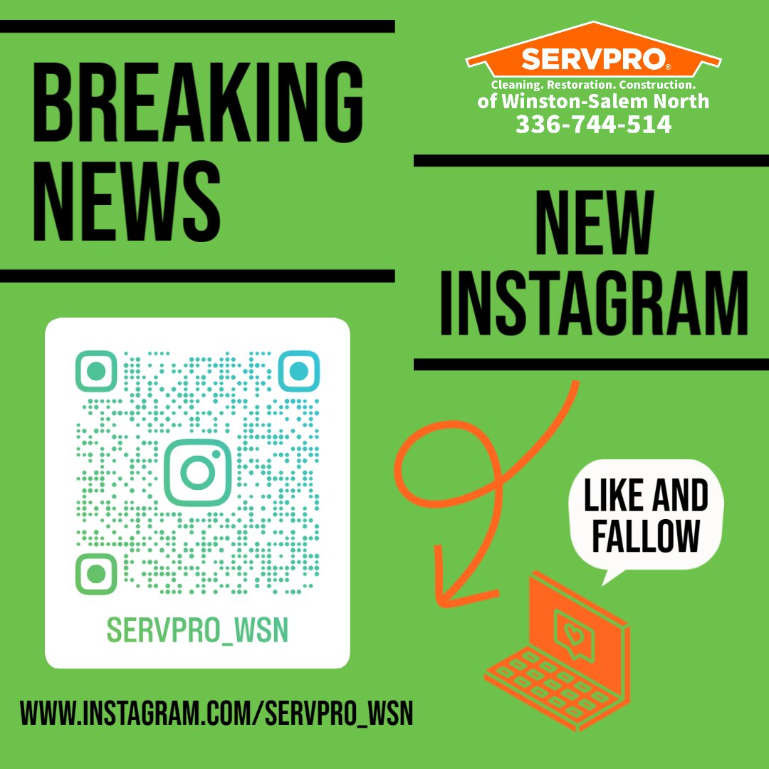 Hey guys, we had to start a new Instagram and we are trying to rebuild our fallowers. We would love it if you could go to our Instagram at instagram.com/servpro_wsn/
 and give us a fallow!
#instagram #HelpToGrow #fallow #support #love #ThankYou