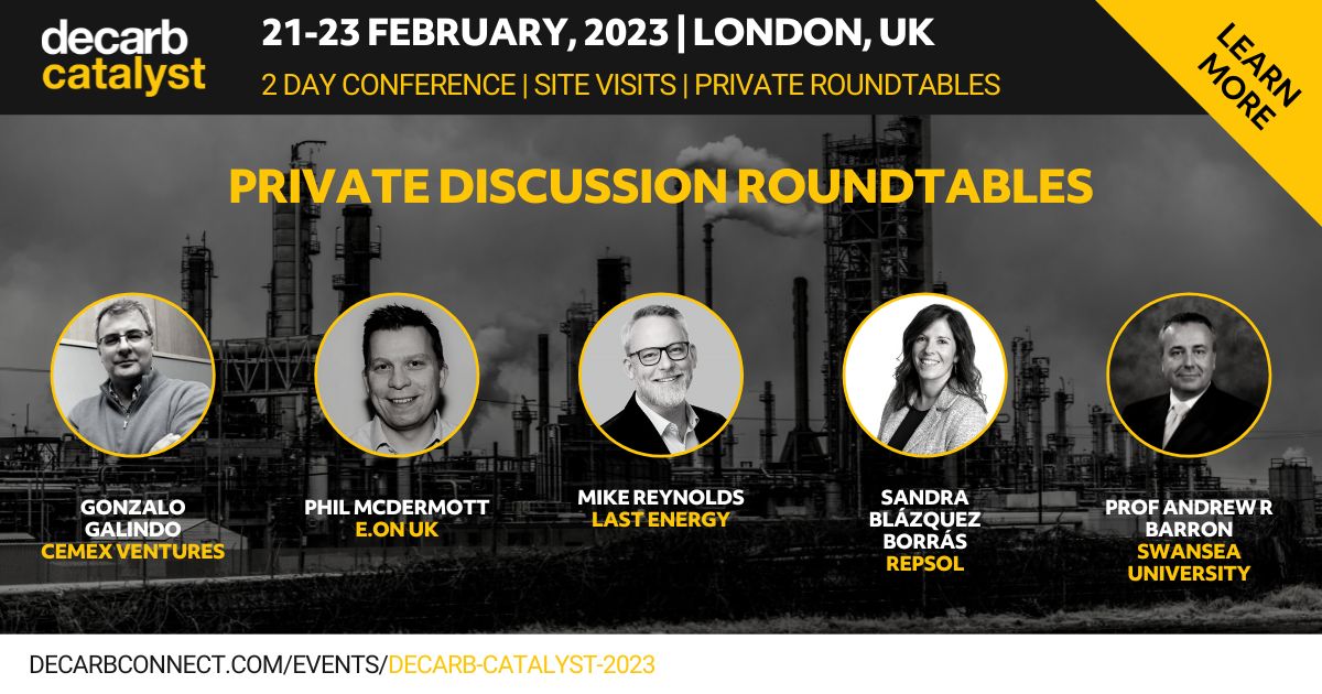 DecarbConnect (@decarbconnect) on Twitter photo After a short #networking break we will be having 5 roundtable discussions with speakers from <a href="/CEMEXVentures/">Cemex Ventures</a>, <a href="/eonenergyuk/">E.ON Energy UK</a>, <a href="/LastEnergy/">Last Energy</a>, <a href="/Repsol/">Repsol</a> and <a href="/RICE_Cymru/">RICE Cymru</a> (<a href="/SwanseaUni/">Swansea University</a>).
#DecarbCatalsyt #NetZero #Decarbonisation #Discussion #Roundtable After a short #networking break we will be having 5 roundtable discussions with speakers from <a href="/CEMEXVentures/">Cemex Ventures</a>, <a href="/eonenergyuk/">E.ON Energy UK</a>, <a href="/LastEnergy/">Last Energy</a>, <a href="/Repsol/">Repsol</a> and <a href="/RICE_Cymru/">RICE Cymru</a> (<a href="/SwanseaUni/">Swansea University</a>).
#DecarbCatalsyt #NetZero #Decarbonisation #Discussion #Roundtable