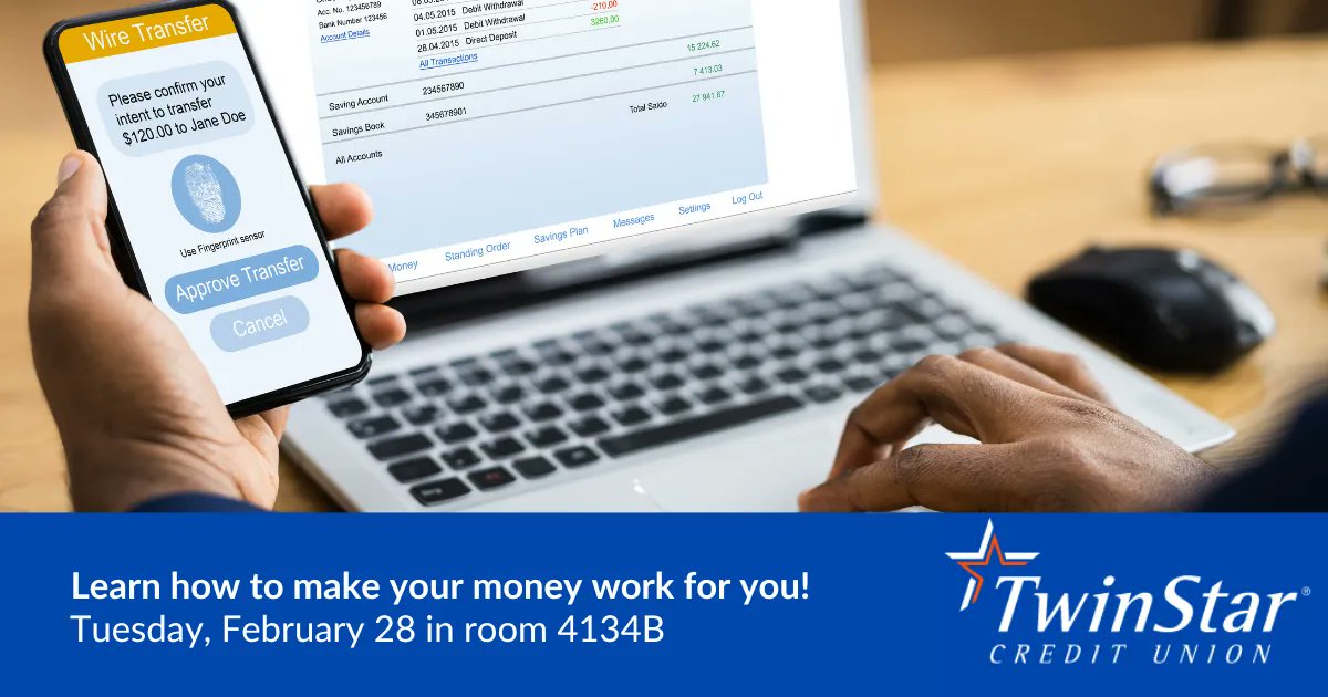 Grays Harbor College is partnering with <a href="/TwinstarCU/">TwinStar CU</a> to provide students with insights on how to manage your money. Join us on February 28 to learn more about financial management and fraud protection. The first session begins at 11:00 am in the Schermer Building room 4134B.
