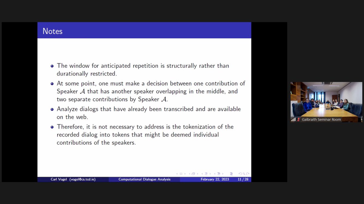 These methodologies for linguistic representation can be used on any dialogue, including Shakespeare's play scripts, according to Dr Carl Vogel #AI