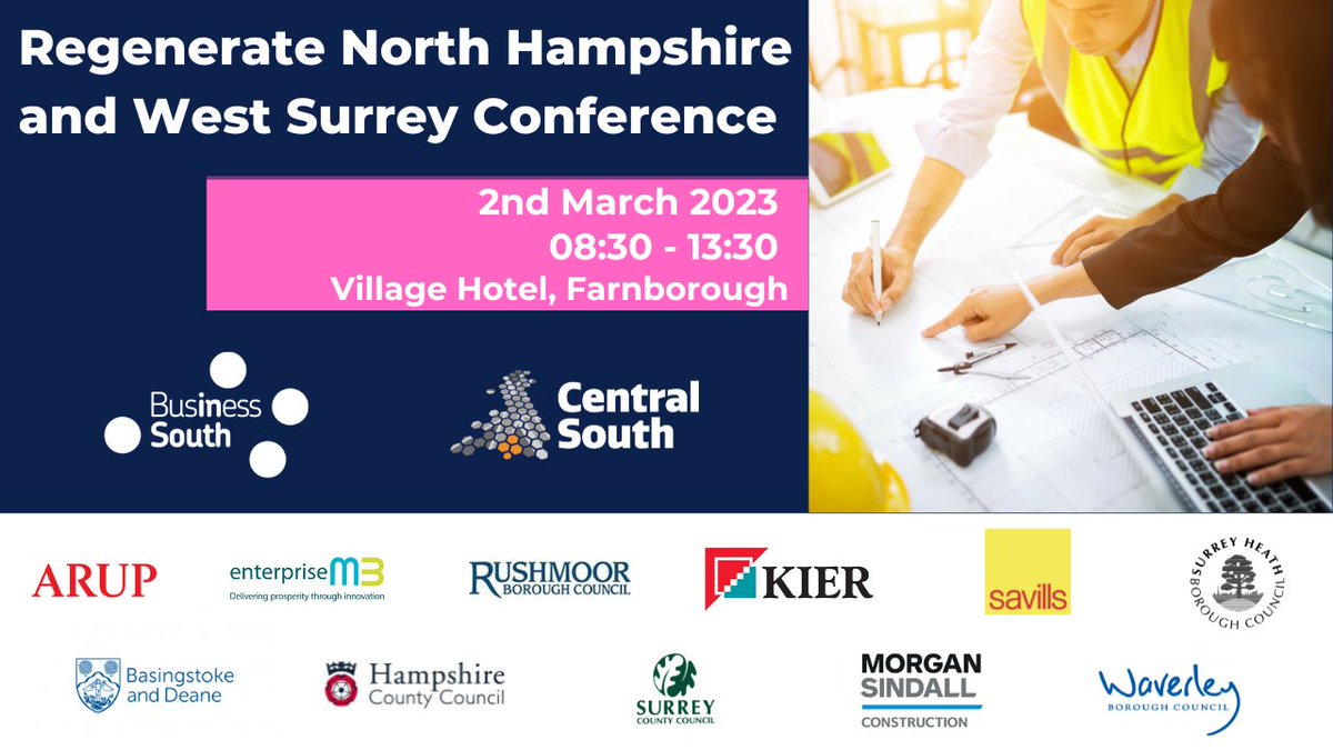 The @BizSouth Regenerate North Hampshire and South West Surrey Conference will be an opportunity for potential investors and developers to find out first-hand about the opportunities on offer in the region.

Book your tickets: ow.ly/W3iF50MC0Yj

#CentralSouthUK
