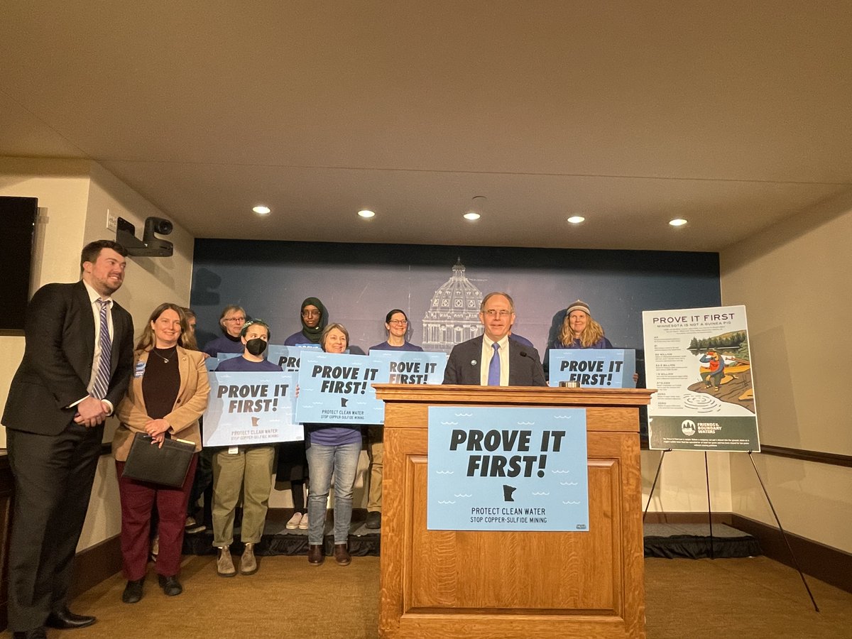It's time to pass Prove It First! Commonsense legislation to protect the BWCA, Lake Superior &amp; all MN's waters from sulfide mining! Thank you @JenMcEwenMN <a href="/JessHansonMN/">Jess Hanson</a> @AliciaKozlowsk2 <a href="/FriendsBWCAW/">Friends of the BWCAW</a>