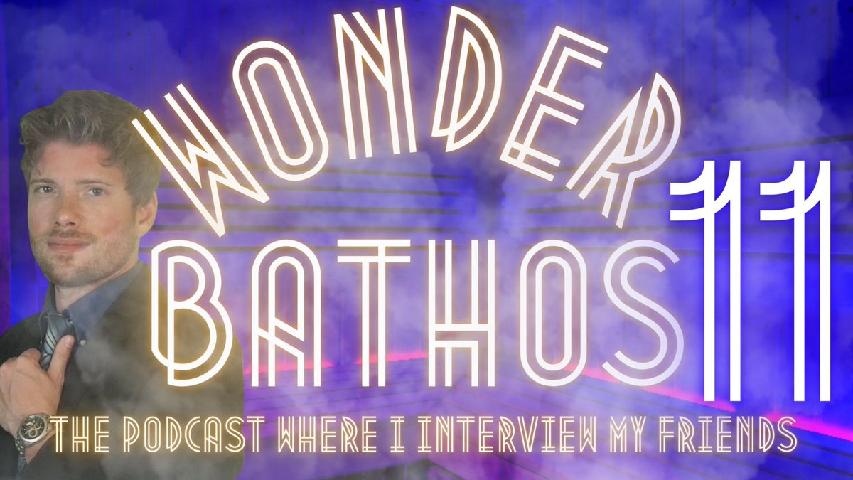 OPTOMITRON's tweet photo. Season 2 of Wonder Bathos has begun!! I sit down with the one and only @DirkwingD and we talk about Ninja Turtles 3, Shows that make you yell at the TV, Whether or not Dirk owns golf, Meeting a real life General, and how traumatizing the Final Fantasy movie was. https://t.co/B1hoDdUFLL