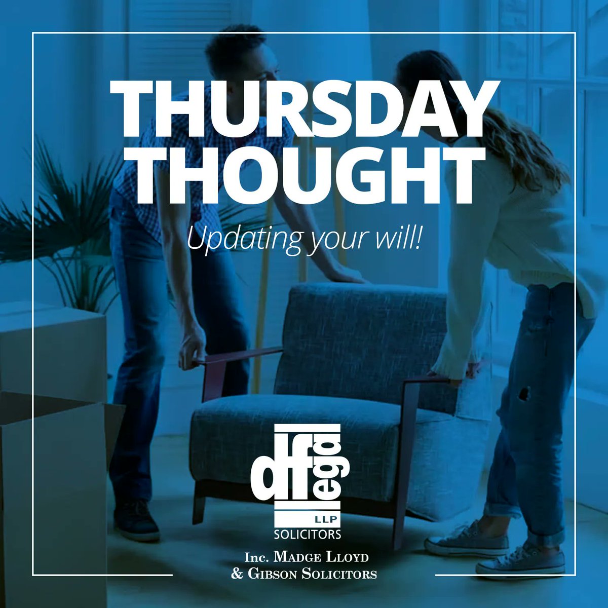 #ThursdayThought: Had a recent change in your life, new house, had a child, got married or  divorced? Remember to update your will or if you dont have one, take steps to creating one. Call or email our team to book your initial consultation.

01452 520224 📞
info@dflegal.com ✉