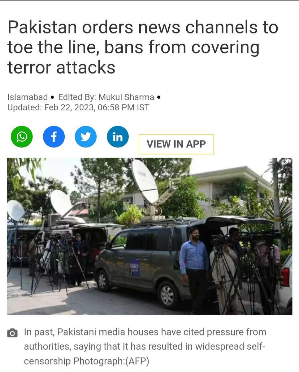 GemsOfWest's tweet photo. #Pakistan govt offically bans media coverage for terror news, decision was taken in favour of "freedom of press" in Pakistan ! right ?@WhiteHouse @nedprice #BBC #Modi #Modi4PM2024 #Modi2024 #ModiDocumentaryRow #Pakistanis @sumitp191 @fansofpakuntold @Voice_For_India @Sanjay_Dixit https://t.co/jmQef8ueeB