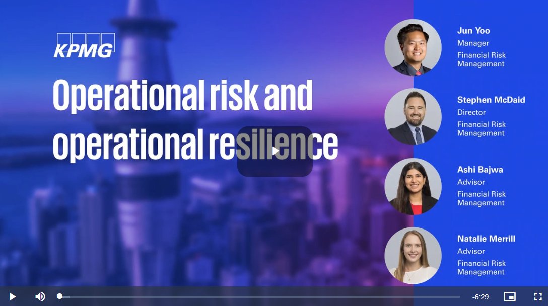 Our  operational risk and resilience podcast explores the developments and strategies to help ensure your organisation is prepared and protected in the face of disruption.
kpmg.com/nz/en/home/ser…