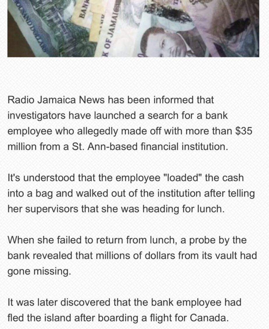 KelliannaLife's tweet photo. The lady load up the bag and say Iโm off to lunch ๐ญ๐ญ๐ญ That was the most idgaf resignation letter ever ๐ญ#jamaicaisnotarealplace #anotherdayanotherdolla #fypใท https://t.co/dntNjIeUlD